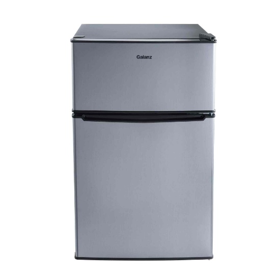 Galanz 3.1 Cu ft Two Door Mini Fridge with Freezer