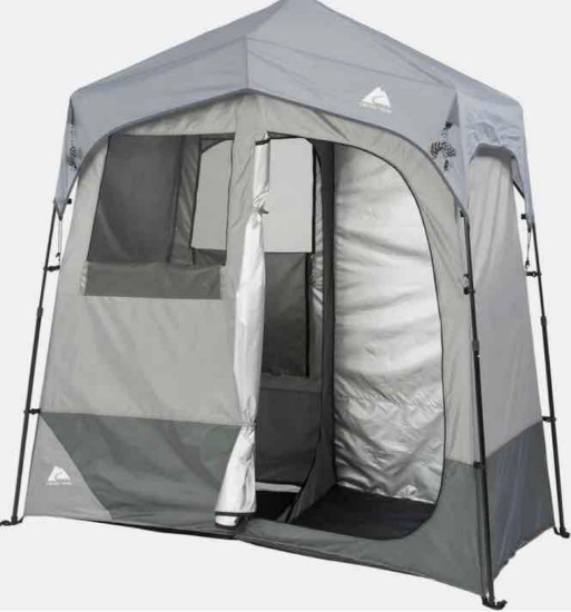 OZARK TRAIL OUTDOOR EQUIPMENT 2 ROOM INSTANT SHOWER UTILITY SHELTER