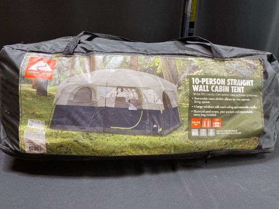 OZARK TRAIL OUTDOOR EQUIPMENT 10-PERSON STRAIGHT WALL CABIN TENT