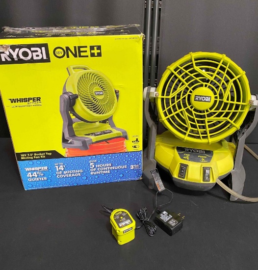 RYOBI ONE+ 18V Portable Bucket Top Misting Fan (Tool-Only)