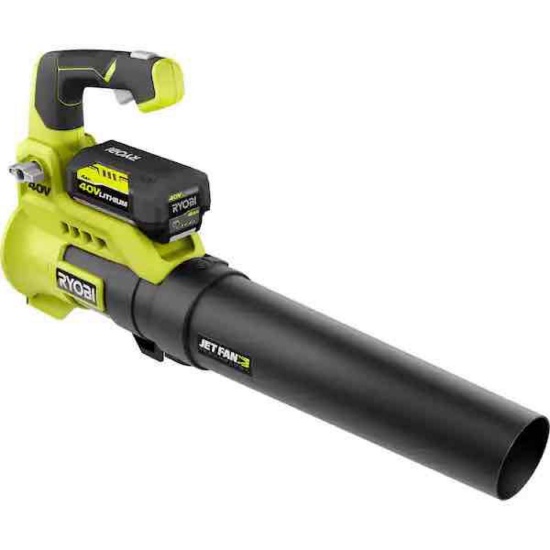 RYOBI 40V 110 MPH 525 CFM Cordless Variable-Speed Jet Fan Leaf Blower