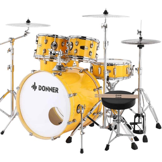 Donner Drum Set Adult with Practice Mute Pad