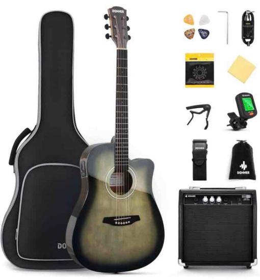 Donner Full Size Acoustic Electric Guitar