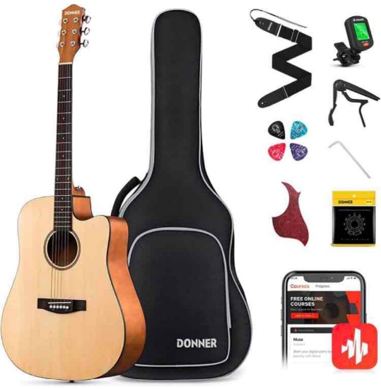 Donner Acoustic Guitar Full Size 41In