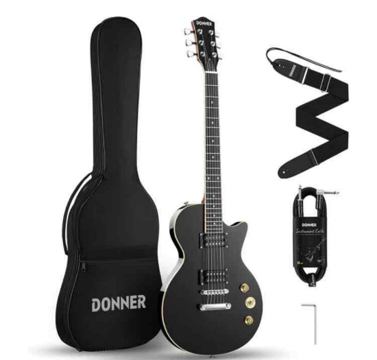 Donner Electric Guitar LP Solid Body, Full-Size 39In