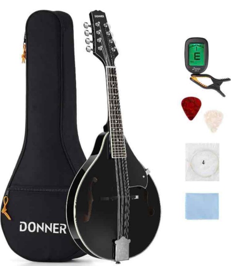 Donner A Style Mandolin Instrument Black
