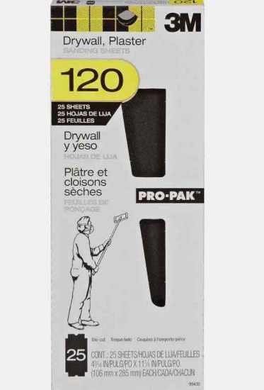 3M Drywall Plaster Sanding 25-Sheets