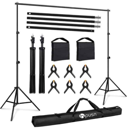 MSMK Backdrop Stand - 10ft x 7ft Adjustable Photoshoot