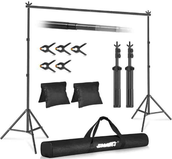 MountDog Backdrop Stand 10x7FT Photo Studio Adjustable