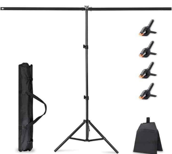 Lidlife T-Shape Backdrop Stand Kit,6.5x5ft Adjustable