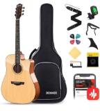 Donner Acoustic Guitar Beginner Full Size 41 Inch