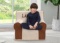 Delta Children Personalized Deluxe Cozee Sherpa And Faux Leather Chair For Kids