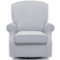 Delta Children Oakley Nursery Glider Swivel Rocker Chair, Dolphin Grey Velvet