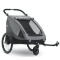 Jeep Everest 2-in-1 Child Bike Trailer and Stroller for 2 Kids by Delta Children, Grey