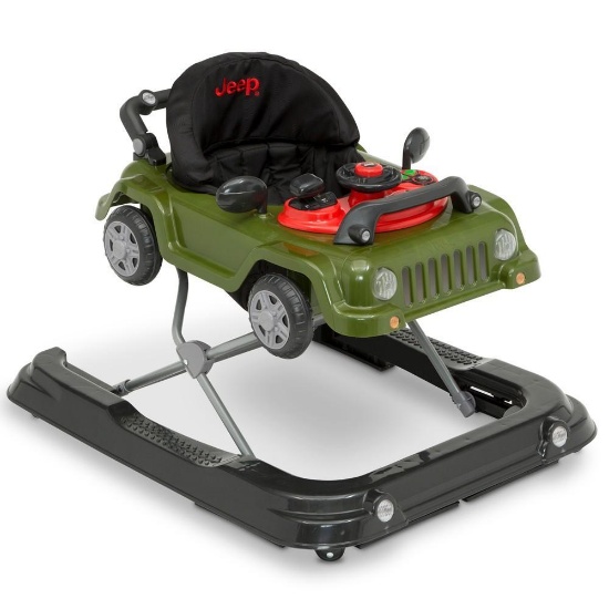 Delta Children Jeep Classic Wrangler 3-in-1 Grow with Me Walker, Green