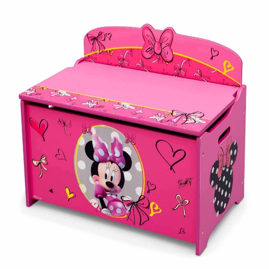 Disney's Minnie Mouse Deluxe Toy Box by Delta Children, Multicolor