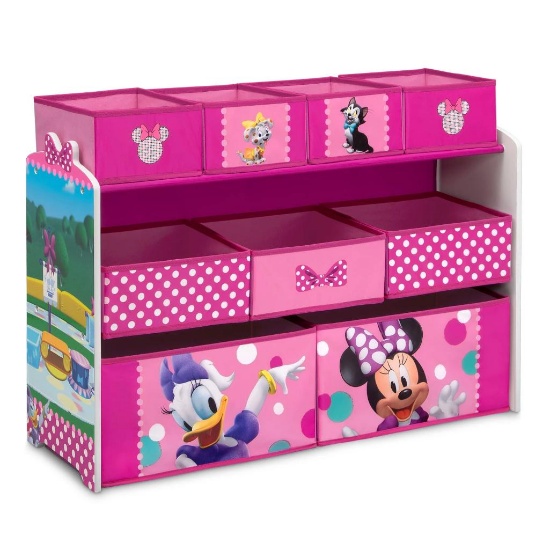 Delta Children Minnie Mouse Deluxe 9 Bin Design And Store Toy Organizer