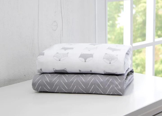 Delta Children Indie Fox Fitted Crib Sheets - 2 Pack (x12)