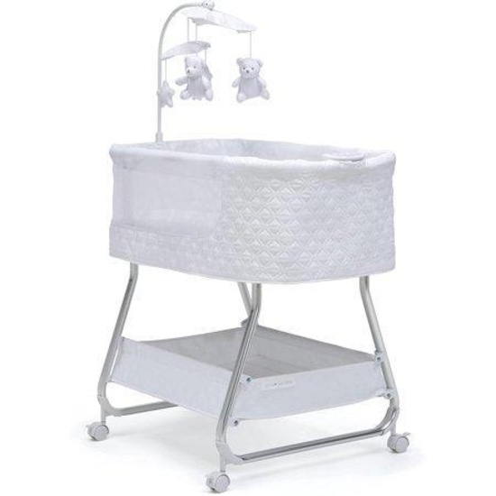 Delta Children Bassinet - Smart Sleeper with Auto Glide Motion Wi-Fi and Airflow Mesh