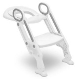 Delta Children Kid Size Toddler Potty Training Ladder Seat for Boys & Girls, White/Grey