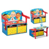 CoComelon 2-in-1 Activity Bench and Desk by Delta Children - Blue