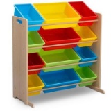 Delta Children Kids' Toy Storage Organizer With 12 Plastic Bins