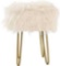 Critter Sitters 19.7-in White Upholstered Kids Accent Chair