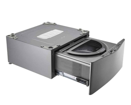 LG - SideKick 1.0 Cu. Ft. High-Efficiency Top Load Pedestal Washer with 3-Motion Technology -