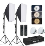 MOUNTDOG Softbox Lighting Kit, 2x19.7Inx27.5In Photography