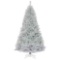 Costway 7.5Ft Hinged Unlit Artificial Silver Tinsel Christmas Tree Holiday