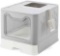 Suhaco Large Cat Litter Box with Top Entry and Foldable Lid, Includes Plastic Scoop