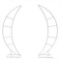 2 Piece Wedding Party Arch Backdrop Stand Crescent Moon Shape