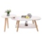 TFCFL Set of 2 Nesting Coffee End Tables Modern Furniture Decor