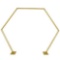 86.61 in. x 98.42 in. Gold Hexagon Backdrop Flower Stand