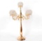5 Arm Glass Crystals Candelabra Metal Candlestick