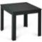 Clihome 18in.Lx18 in.Wx16in. W Black Wooden Square Outdoor Patio Coffee Bistro Table