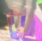 Acrylic Iridescent Side Table End Table