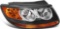 2 DNA MOTORING Pair of Black Amber OE Style Headlights Compatible with 07-12 Santa Fe on the right