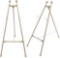 2PCs 46.5Inches Tall Portable Metal Floor Easel Stand Large Golden Wedding Easel Stand