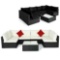 Black Cushions For Sectional Sofas For Model: HW70659WB-13