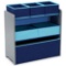 Delta Children 6 Bin Design and Store Toy Organizer, Grey/Blue