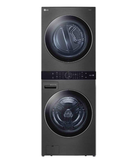 LG - 4.5 Cu. Ft. HE Smart Front Load Washer and 7.4 Cu. Ft. Electric Dryer WashTower with Steam and