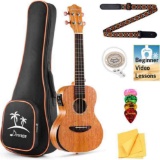Donner Solid Electro-acoustic Ukulele Electric Tenor Ukulele EQ 26 inch Mahogany Body