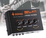 Line Mixer 4 Channel, Donner Low-Noise Mini Audio Mixer