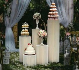 Muchen 4pc Cylinder Pedestal Stands For Party