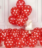 Red Polka Dot Balloons 12 Inch (5 Packs of 60 pcs)