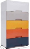 Plastic Storage Cabinet with 5 Drawers Dresser