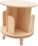 Fetcoi Rotating Bookshelf, 360 Display Floor Standing Small Corner Bookshelf Bookcase Storage Rack