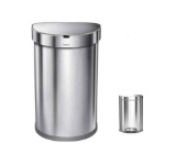 Simplehuman 45L Semi Round Sensor Can and 4.5L Step Can with Odorsorb