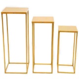 Set of 3 Metal Gold Backdrop